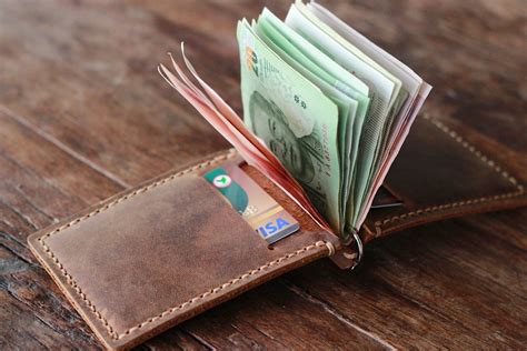 designer men's money clip wallet.